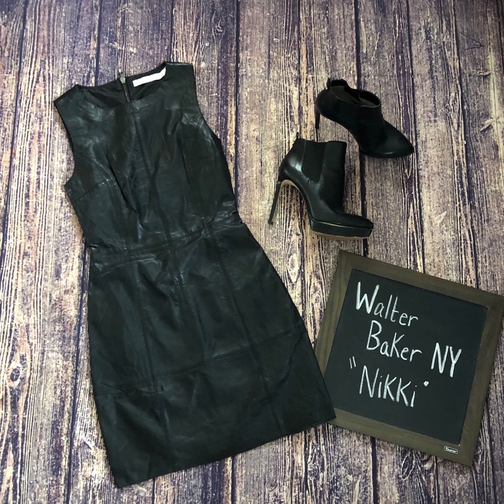 🌀Walter Baker | “Nikki” Leather Dress NWT